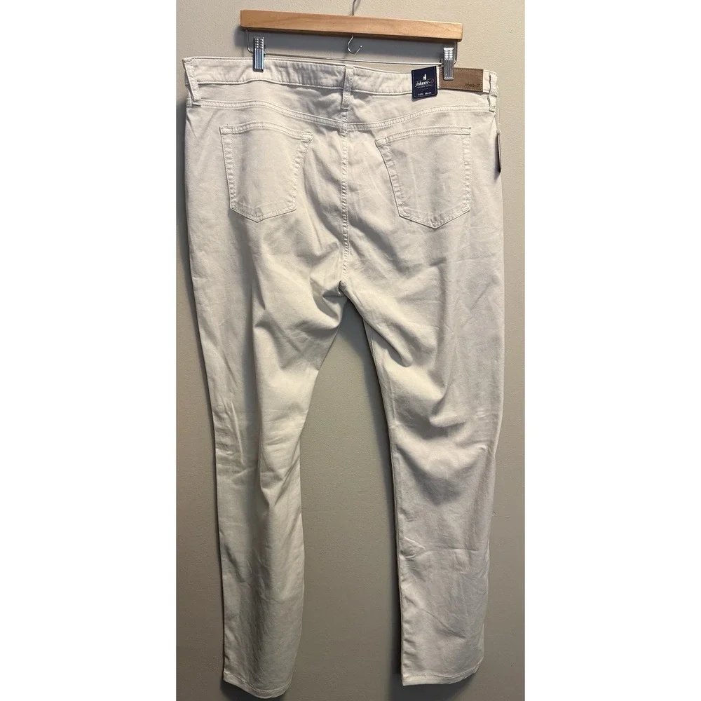 Johnnie-O Chinos Atlas Lightweight Stretch 5-Pocket Pants Golf Stone NWT 40x34